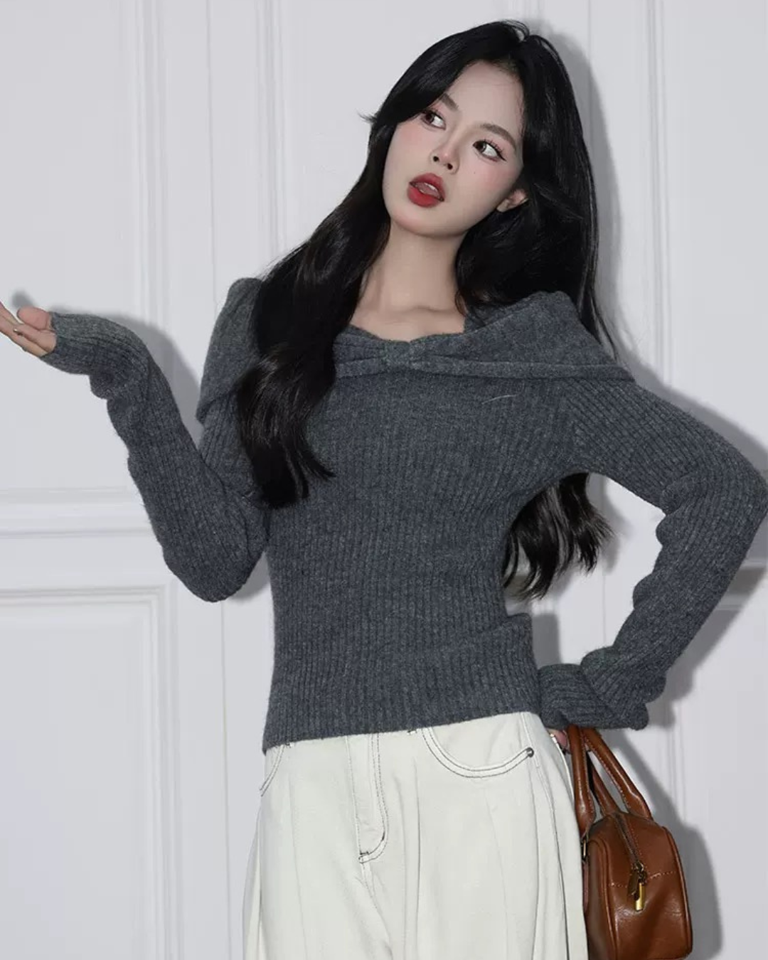 0 ribbon sweater