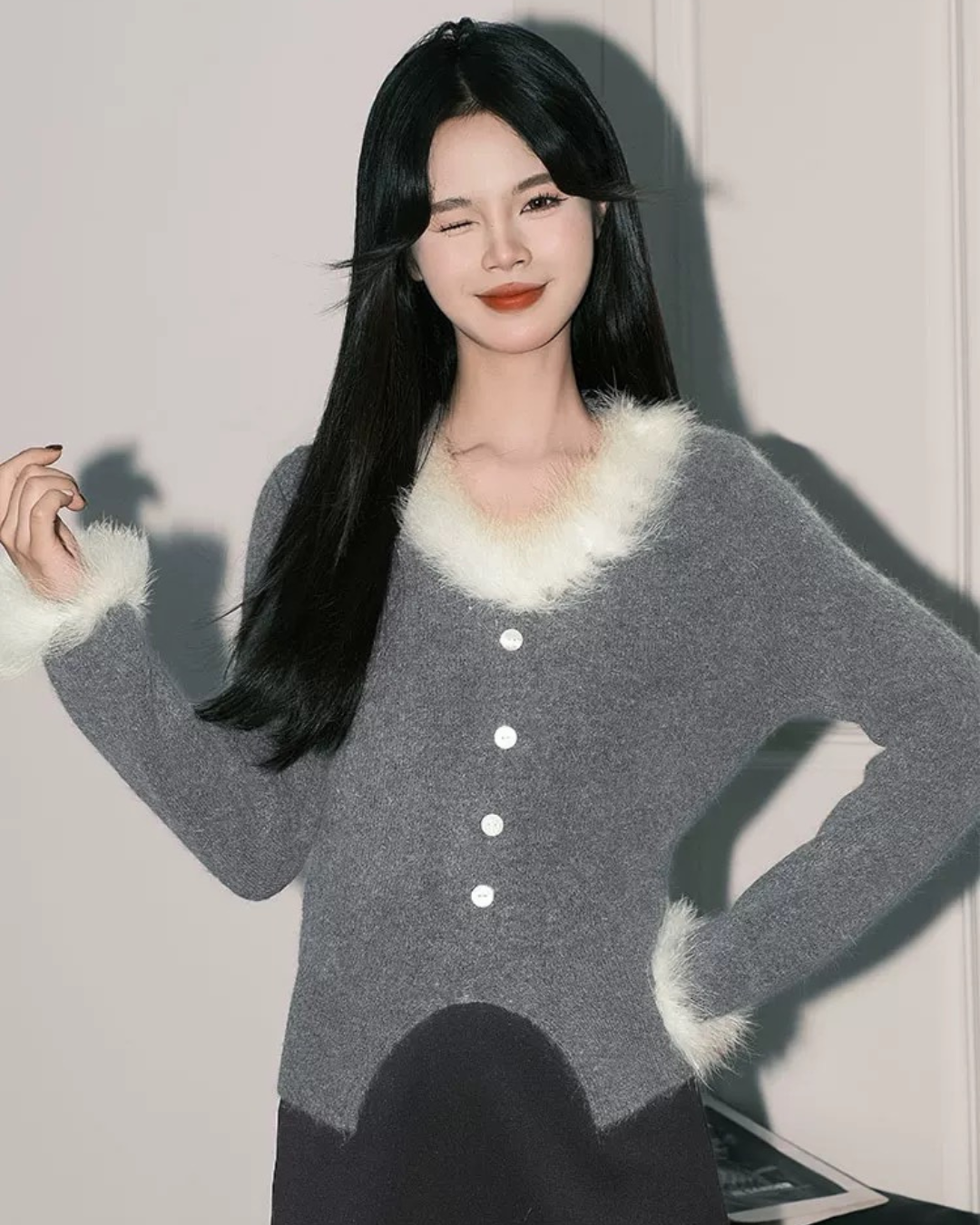 00 fur cardigan