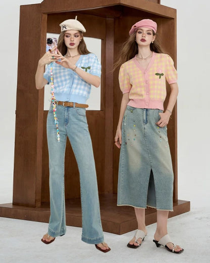 0 denim skirt