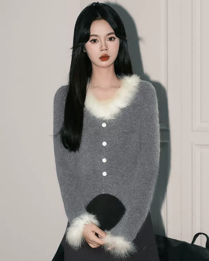 00 fur cardigan