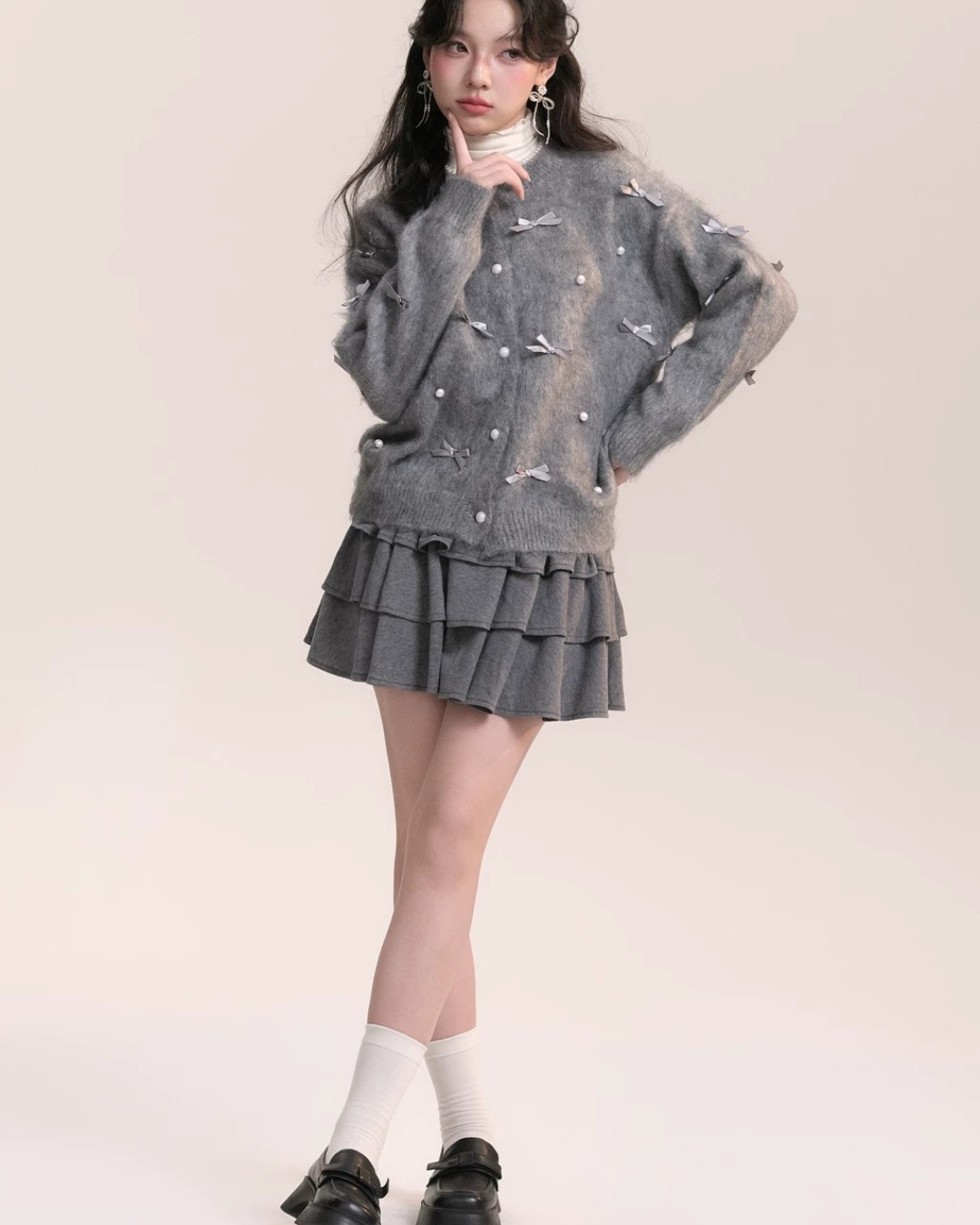 0 ribbon cardigan