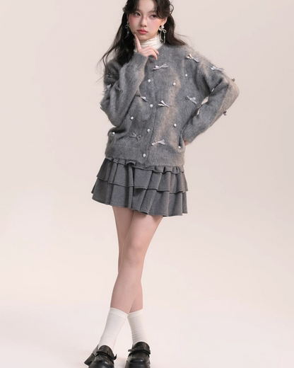 0 ribbon cardigan