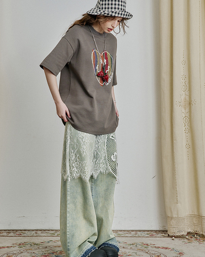 0 lace jeans
