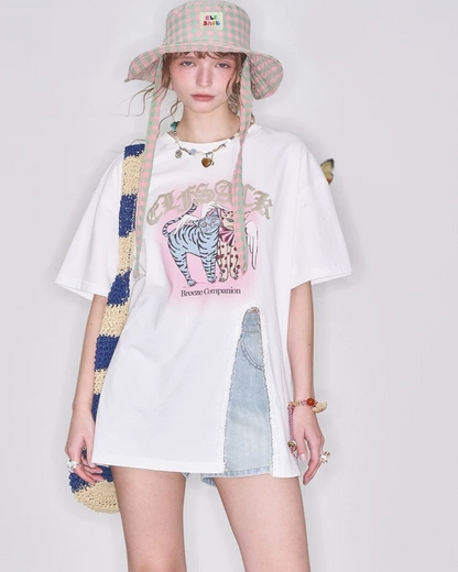 0 Big slit t-shirt