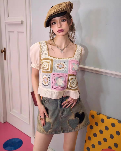 rétro Flower tops
