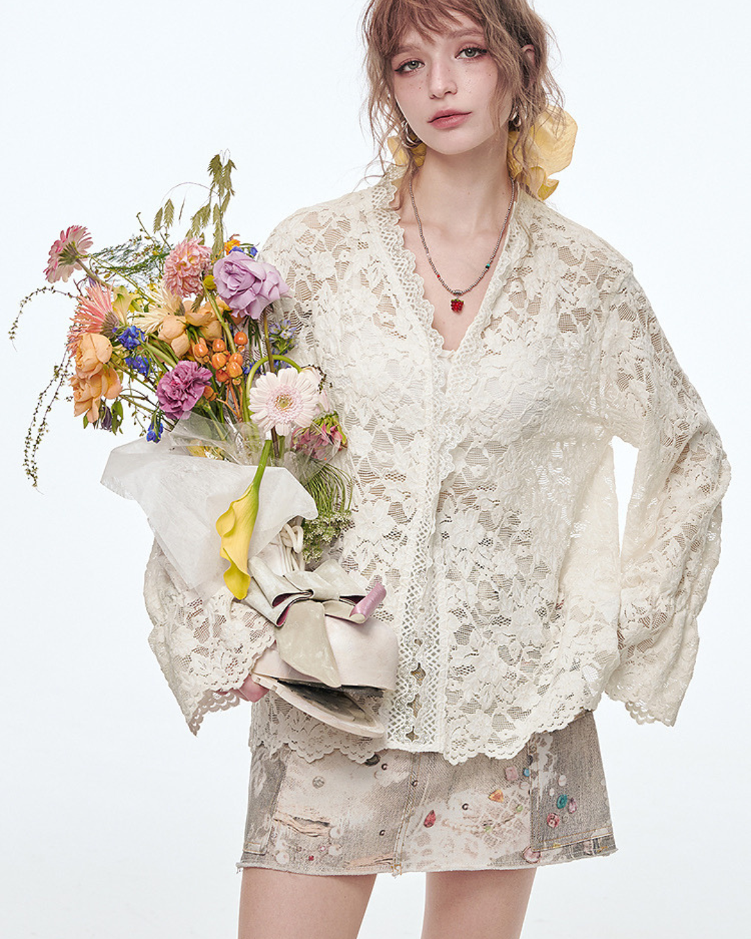 0 chiffon cardigan