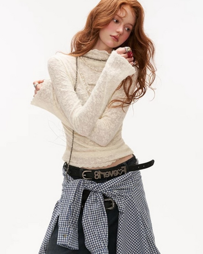 0 high neck long T