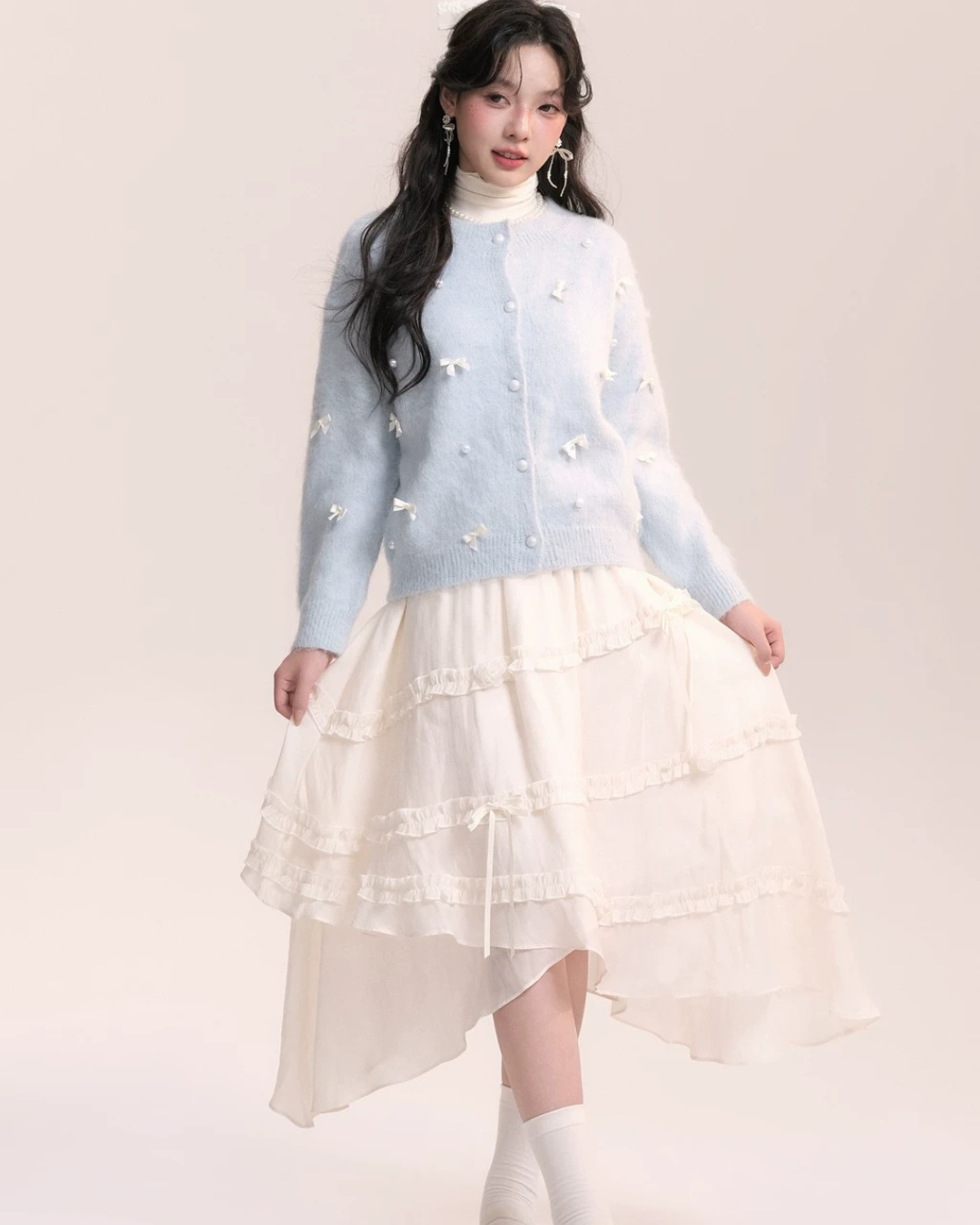 0 ribbon cardigan
