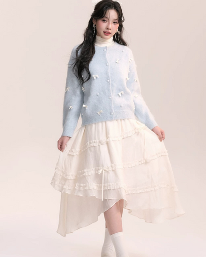 0 ribbon cardigan