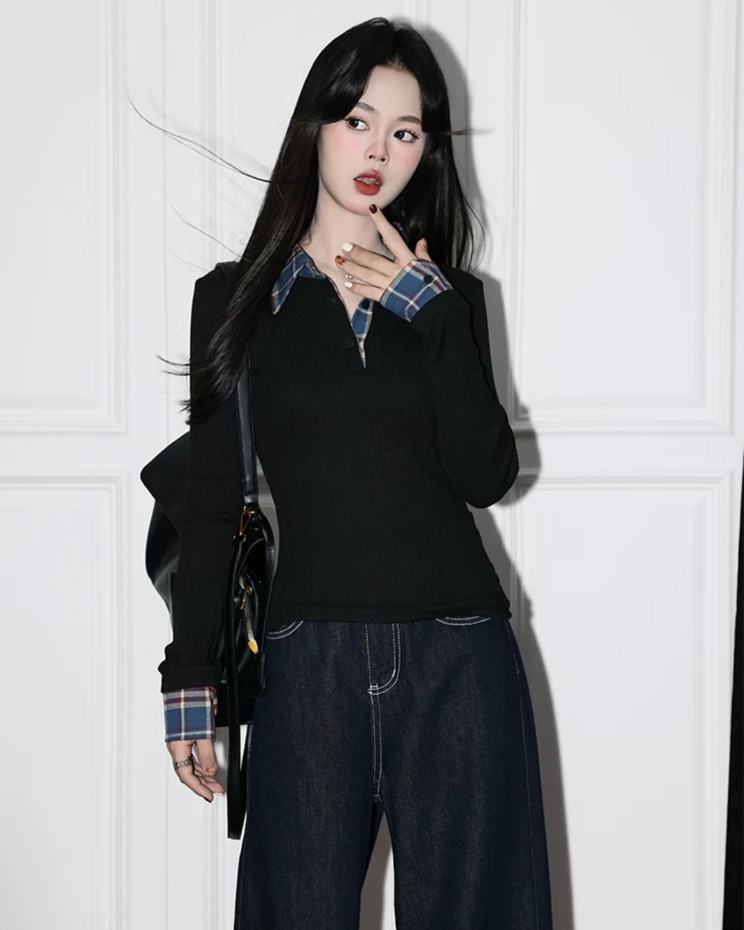 0 check knit