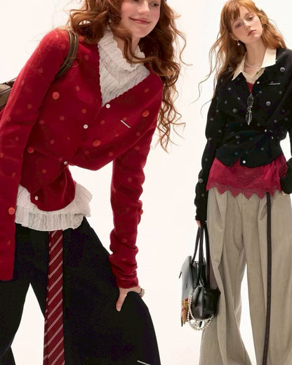 dot cardigan