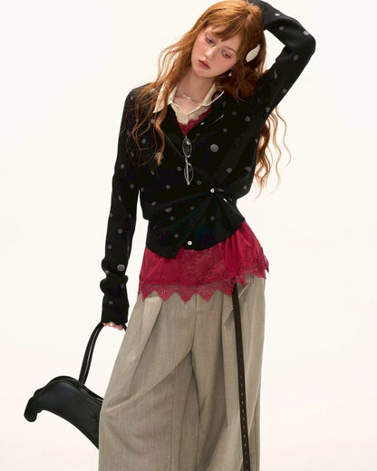 dot cardigan