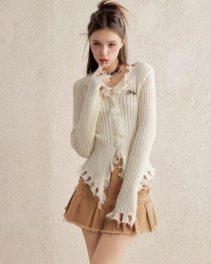 damage cardigan