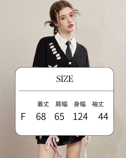 oversize ribbon cardigan