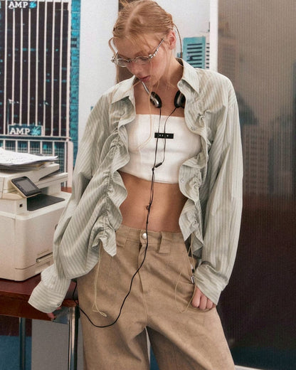 front chiffon shirt