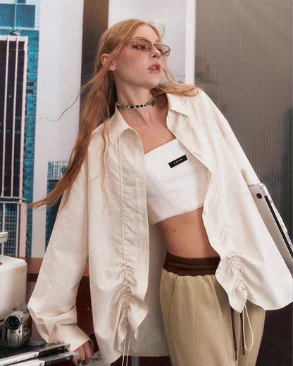 front chiffon shirt