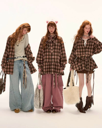check shirt tunic