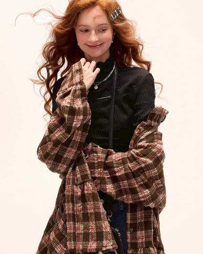 check shirt tunic