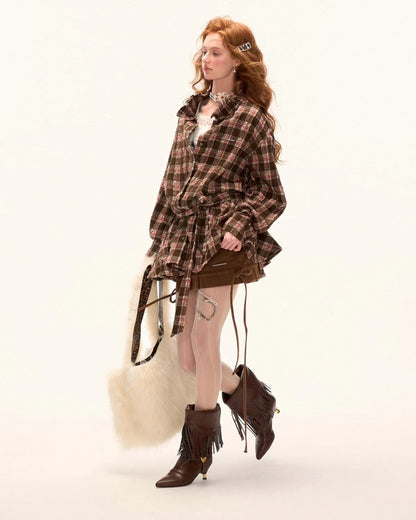 check shirt tunic
