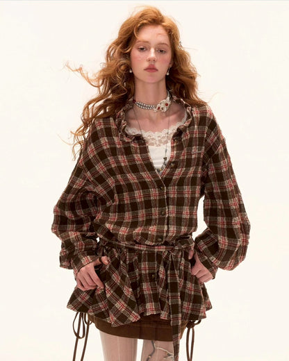 check shirt tunic