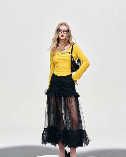 0 See-through skirt