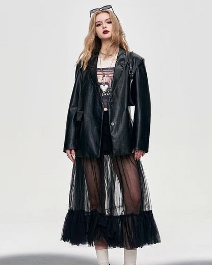 0 See-through skirt